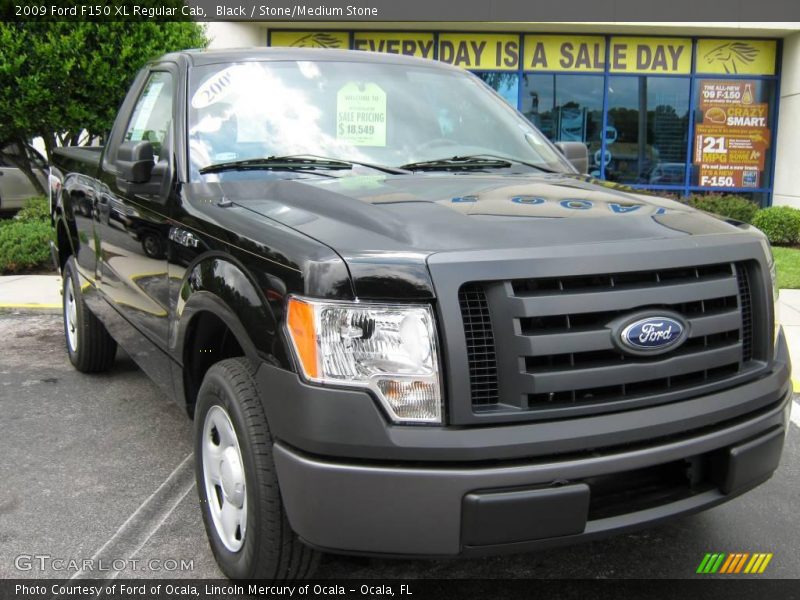 Black / Stone/Medium Stone 2009 Ford F150 XL Regular Cab
