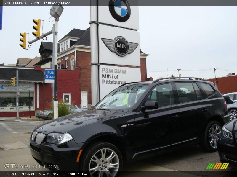 Jet Black / Black 2008 BMW X3 3.0si