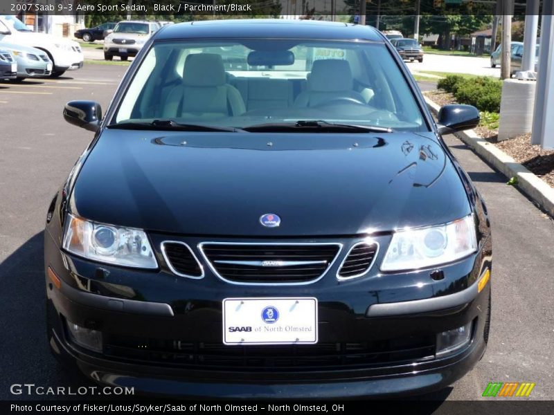 Black / Parchment/Black 2007 Saab 9-3 Aero Sport Sedan