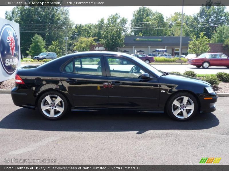 Black / Parchment/Black 2007 Saab 9-3 Aero Sport Sedan