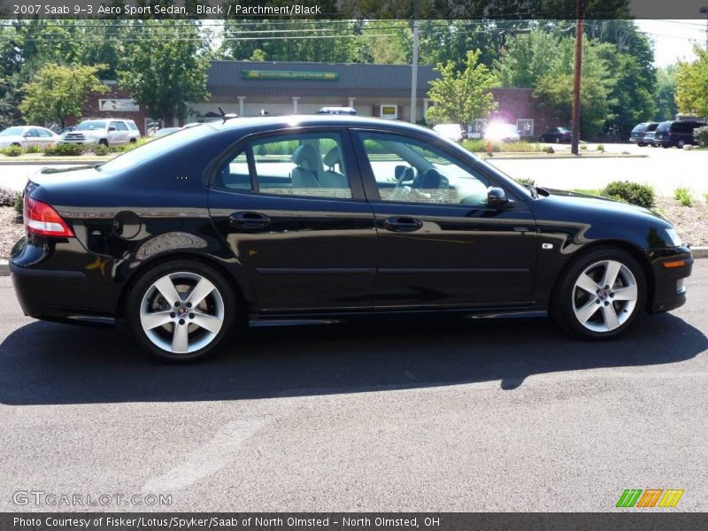 Black / Parchment/Black 2007 Saab 9-3 Aero Sport Sedan