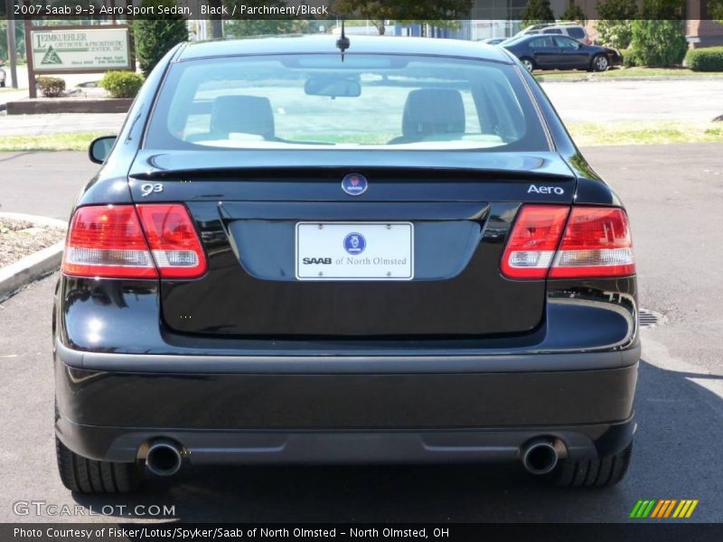 Black / Parchment/Black 2007 Saab 9-3 Aero Sport Sedan