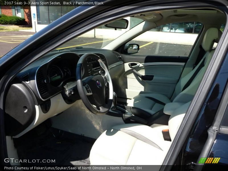 Black / Parchment/Black 2007 Saab 9-3 Aero Sport Sedan