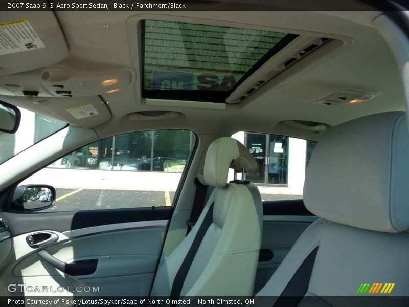 Black / Parchment/Black 2007 Saab 9-3 Aero Sport Sedan