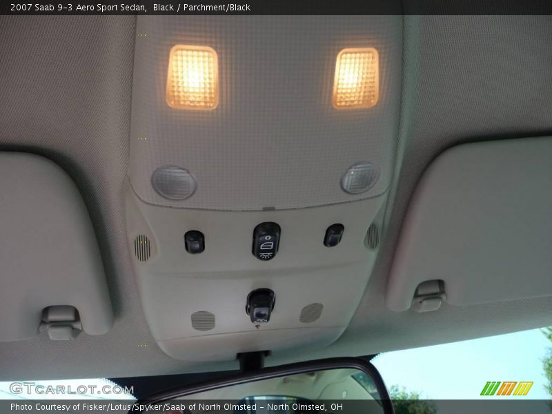 Black / Parchment/Black 2007 Saab 9-3 Aero Sport Sedan