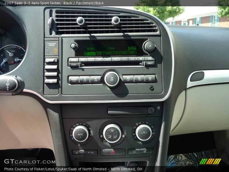 Black / Parchment/Black 2007 Saab 9-3 Aero Sport Sedan