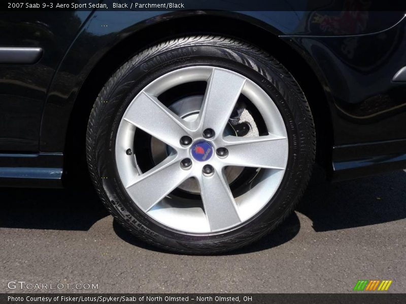 Black / Parchment/Black 2007 Saab 9-3 Aero Sport Sedan