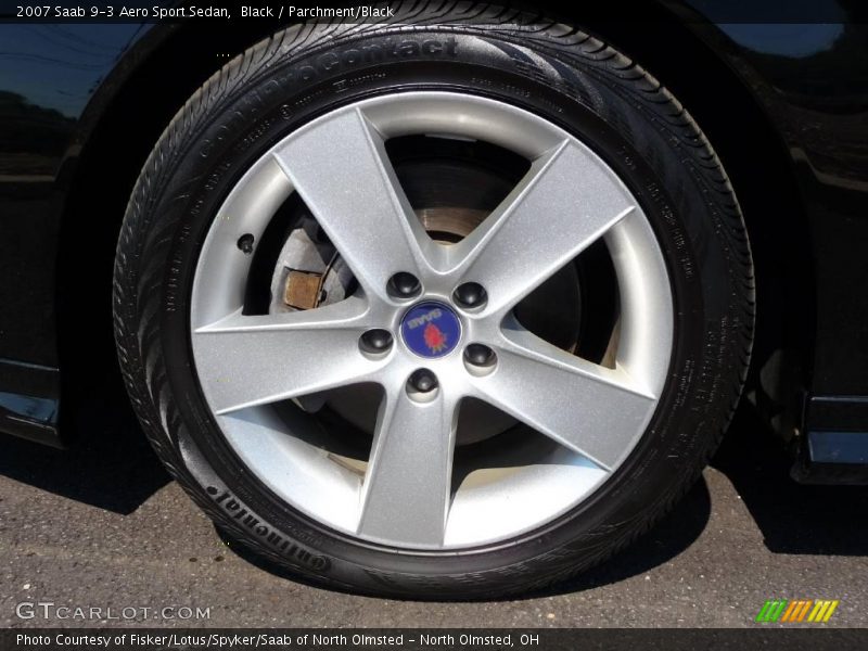 Black / Parchment/Black 2007 Saab 9-3 Aero Sport Sedan