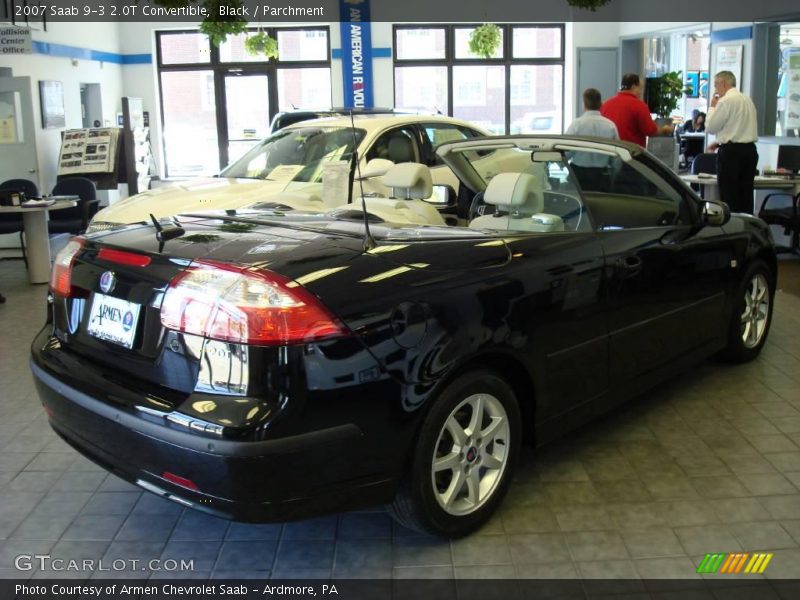 Black / Parchment 2007 Saab 9-3 2.0T Convertible