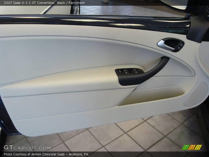 Black / Parchment 2007 Saab 9-3 2.0T Convertible