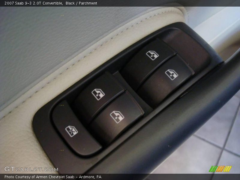 Black / Parchment 2007 Saab 9-3 2.0T Convertible