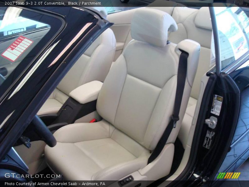 Black / Parchment 2007 Saab 9-3 2.0T Convertible