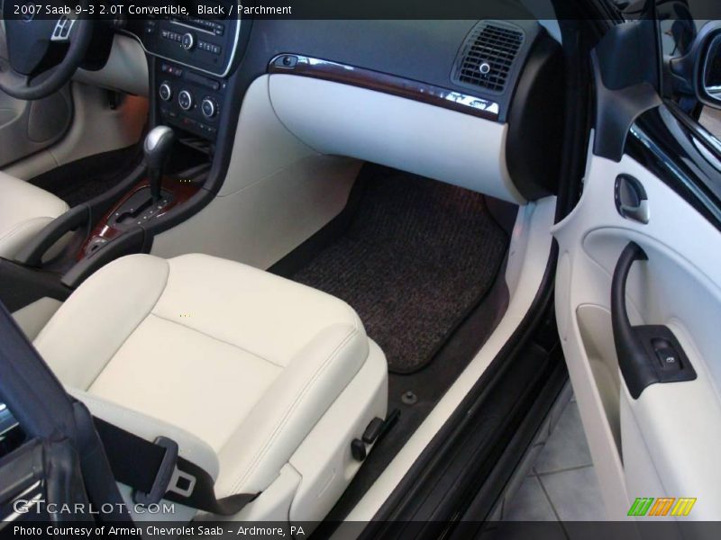 Black / Parchment 2007 Saab 9-3 2.0T Convertible