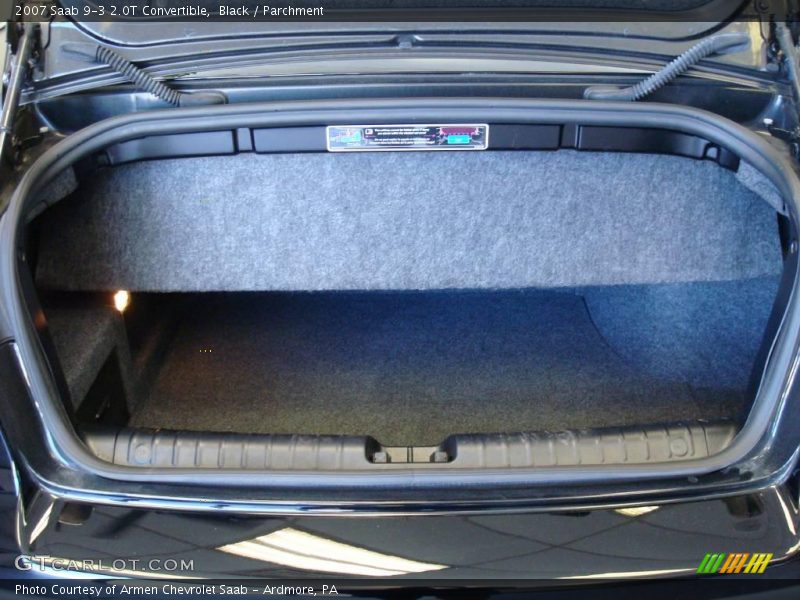 Black / Parchment 2007 Saab 9-3 2.0T Convertible