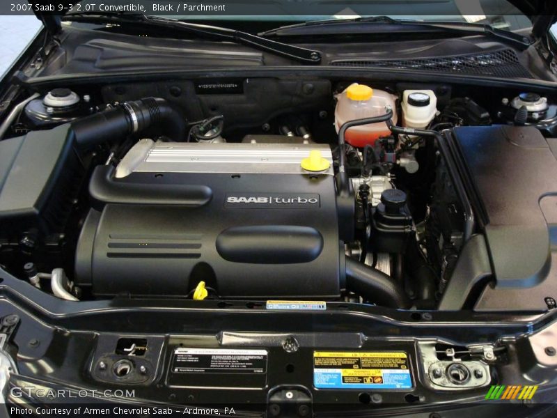Black / Parchment 2007 Saab 9-3 2.0T Convertible