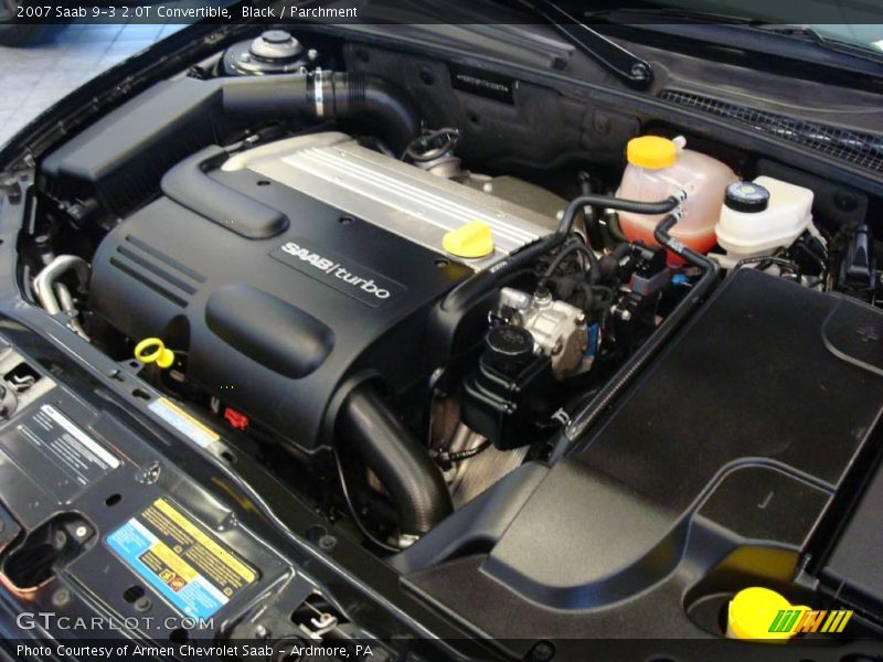 Black / Parchment 2007 Saab 9-3 2.0T Convertible