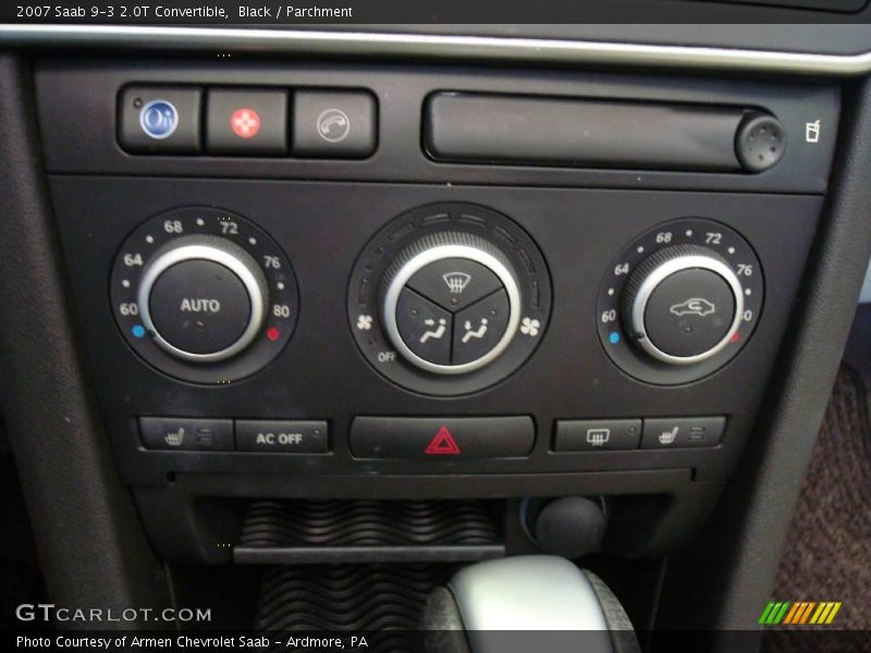 Black / Parchment 2007 Saab 9-3 2.0T Convertible