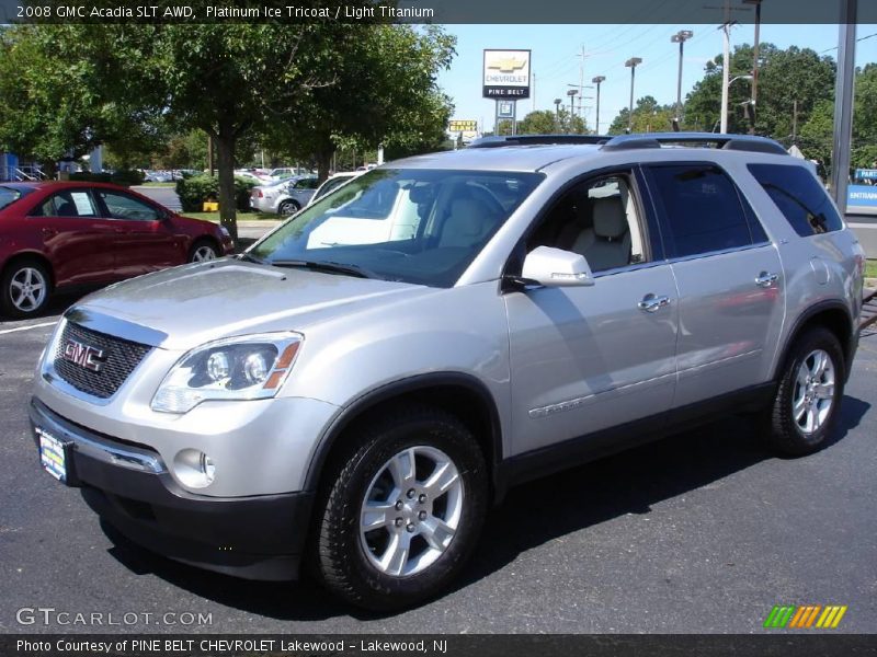 Platinum Ice Tricoat / Light Titanium 2008 GMC Acadia SLT AWD
