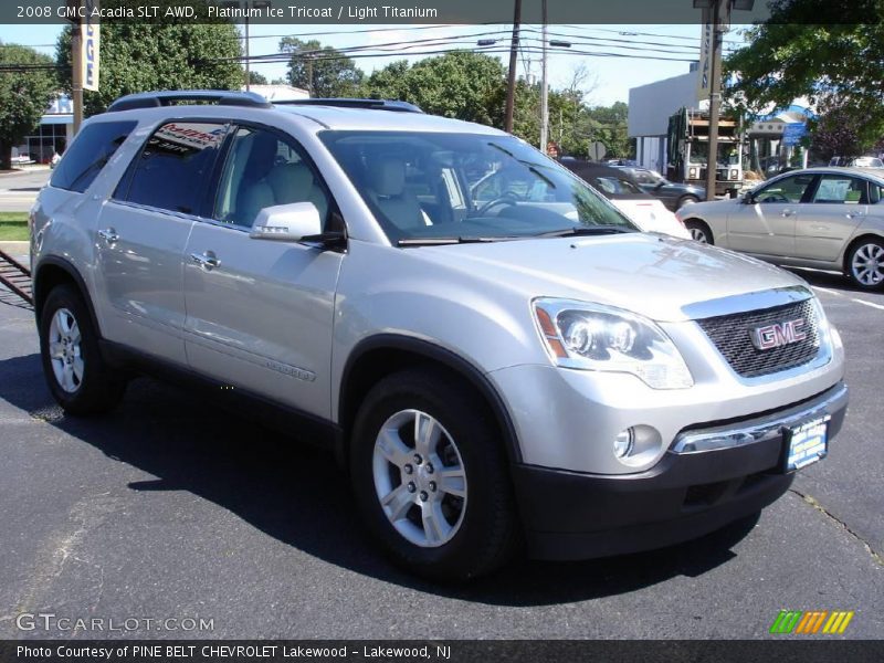 Platinum Ice Tricoat / Light Titanium 2008 GMC Acadia SLT AWD
