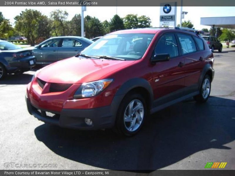 Salsa Red Metallic / Graphite 2004 Pontiac Vibe AWD