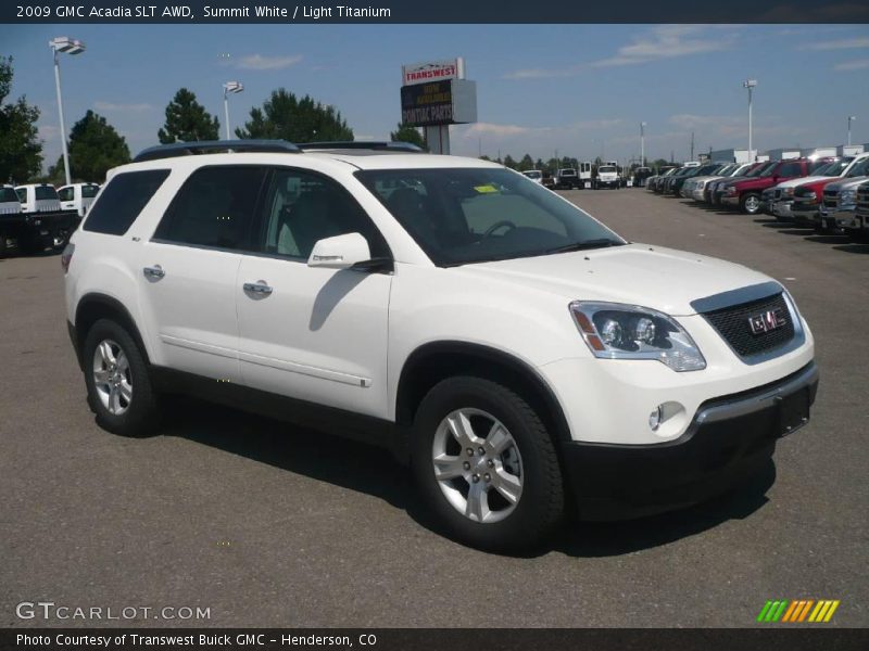 Summit White / Light Titanium 2009 GMC Acadia SLT AWD