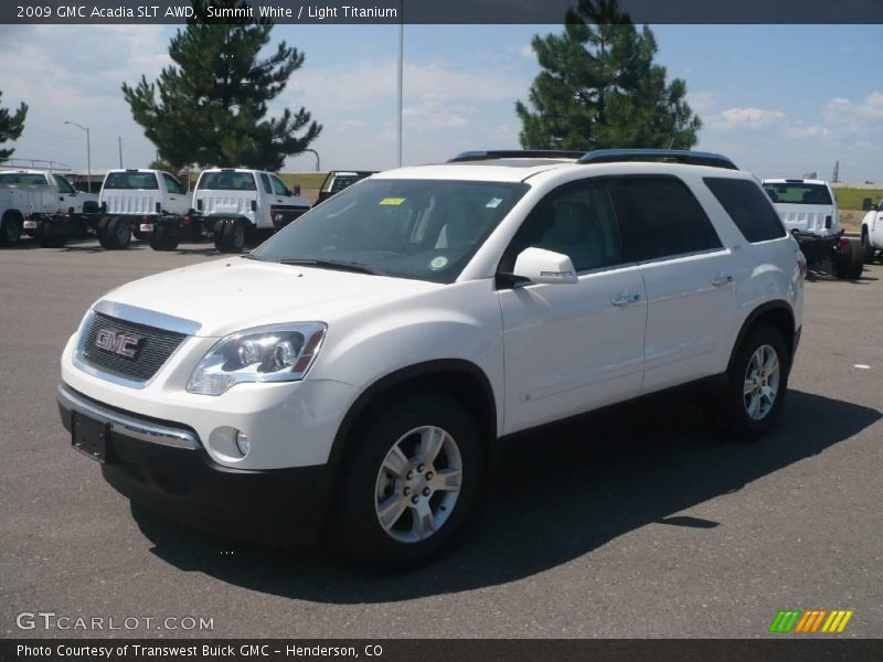 Summit White / Light Titanium 2009 GMC Acadia SLT AWD