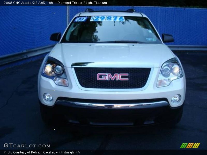 White Diamond Tricoat / Light Titanium 2008 GMC Acadia SLE AWD