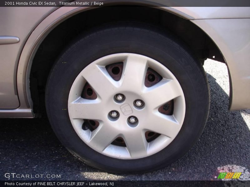 Titanium Metallic / Beige 2001 Honda Civic EX Sedan