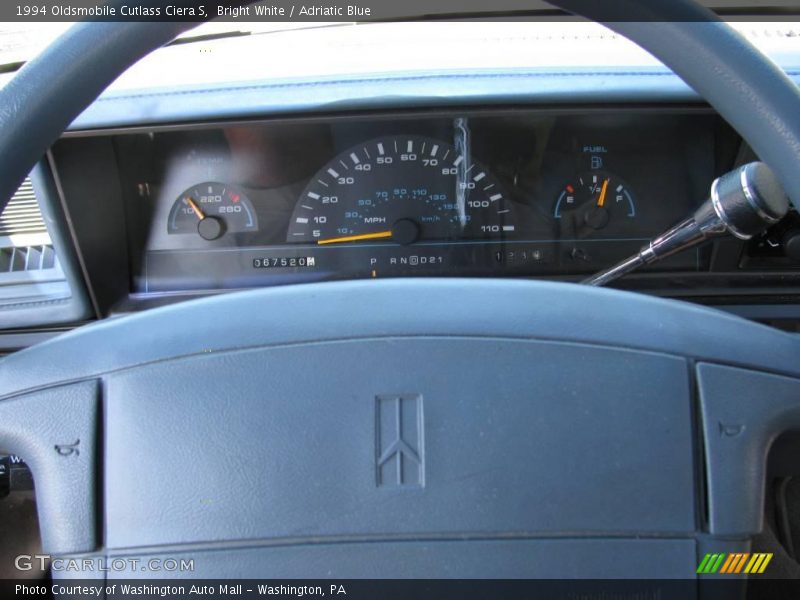 Bright White / Adriatic Blue 1994 Oldsmobile Cutlass Ciera S