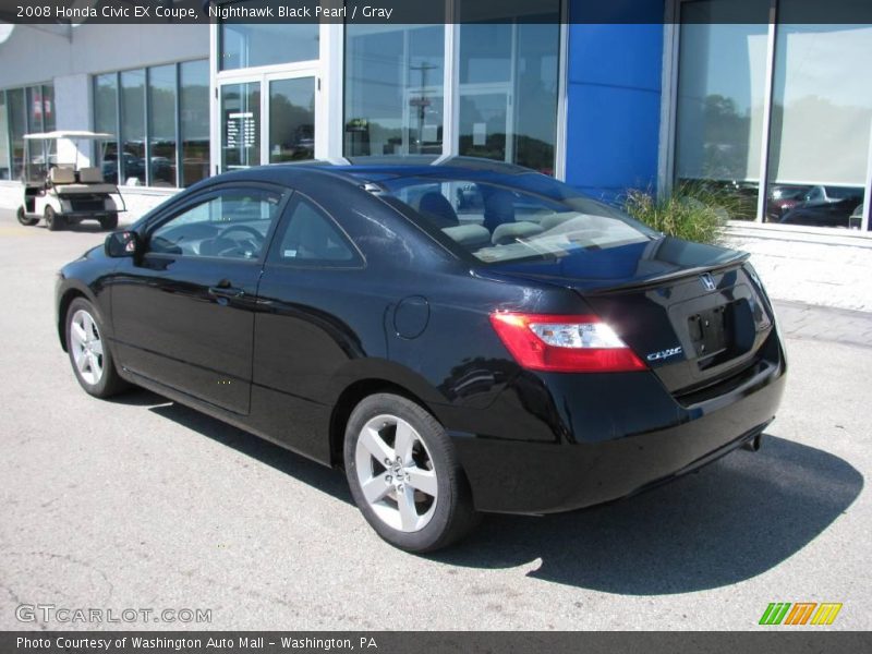 Nighthawk Black Pearl / Gray 2008 Honda Civic EX Coupe