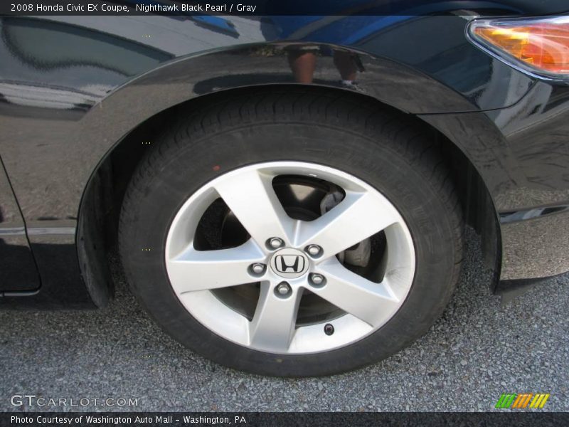 Nighthawk Black Pearl / Gray 2008 Honda Civic EX Coupe