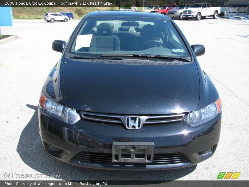 Nighthawk Black Pearl / Gray 2008 Honda Civic EX Coupe