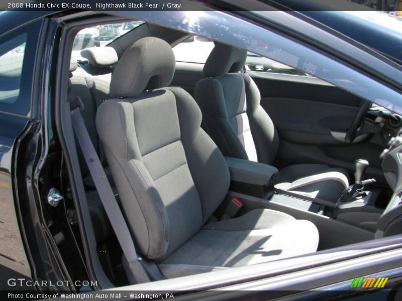 Nighthawk Black Pearl / Gray 2008 Honda Civic EX Coupe