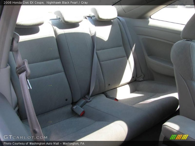 Nighthawk Black Pearl / Gray 2008 Honda Civic EX Coupe