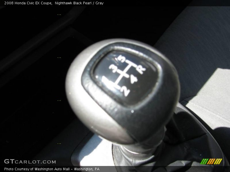 Nighthawk Black Pearl / Gray 2008 Honda Civic EX Coupe