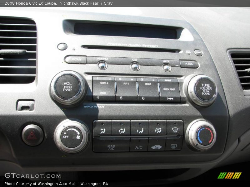 Nighthawk Black Pearl / Gray 2008 Honda Civic EX Coupe