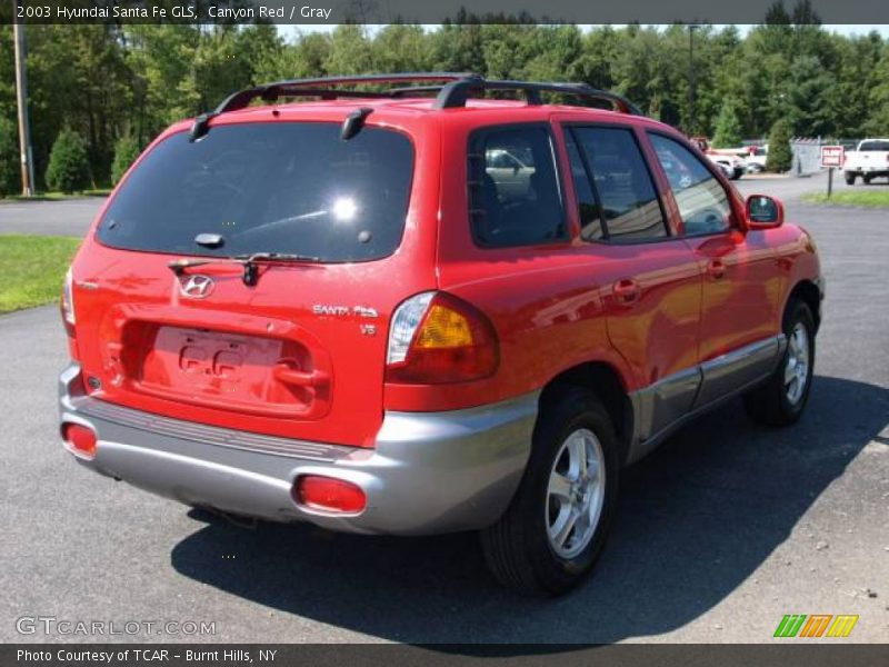 Canyon Red / Gray 2003 Hyundai Santa Fe GLS