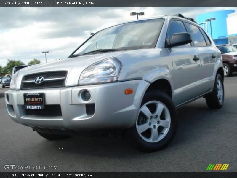 Platinum Metallic / Gray 2007 Hyundai Tucson GLS