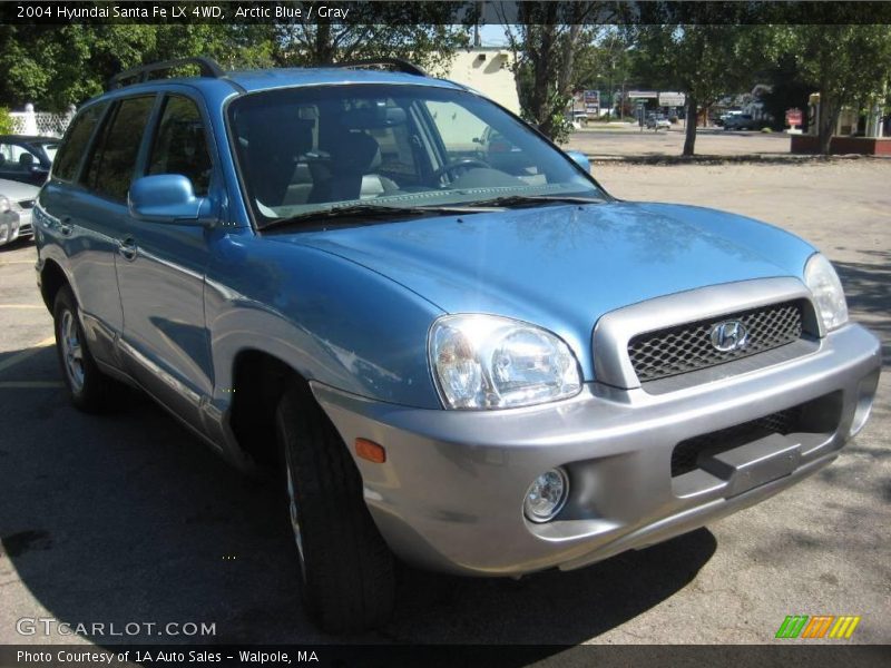 Arctic Blue / Gray 2004 Hyundai Santa Fe LX 4WD