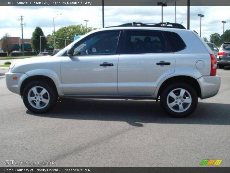 Platinum Metallic / Gray 2007 Hyundai Tucson GLS