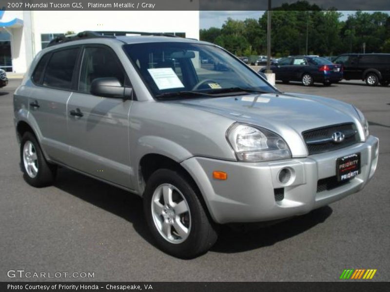 Platinum Metallic / Gray 2007 Hyundai Tucson GLS