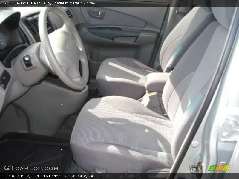 Platinum Metallic / Gray 2007 Hyundai Tucson GLS