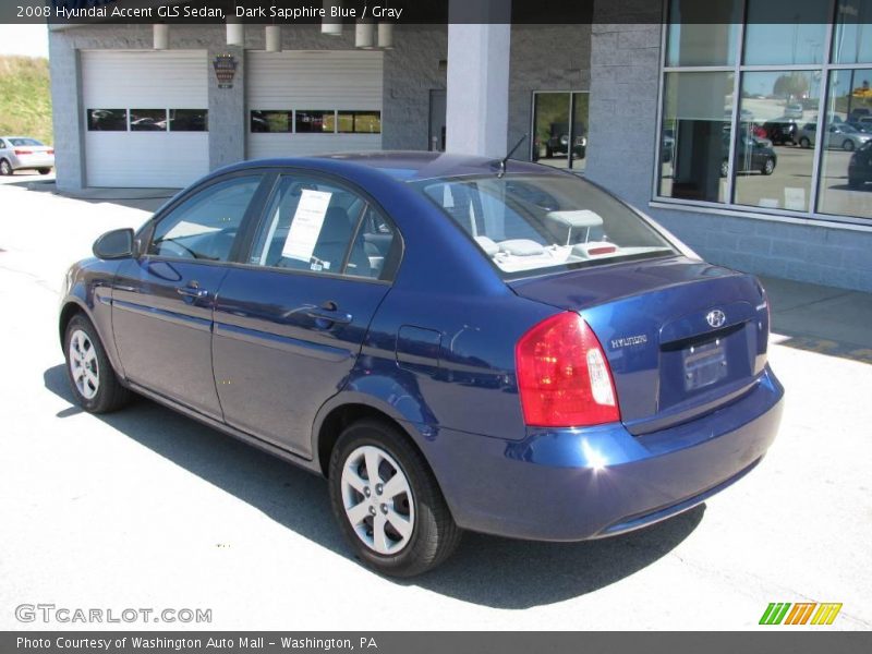 Dark Sapphire Blue / Gray 2008 Hyundai Accent GLS Sedan