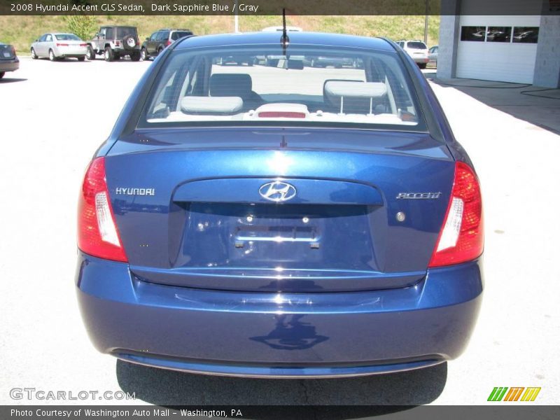 Dark Sapphire Blue / Gray 2008 Hyundai Accent GLS Sedan