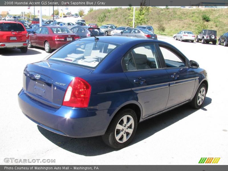 Dark Sapphire Blue / Gray 2008 Hyundai Accent GLS Sedan