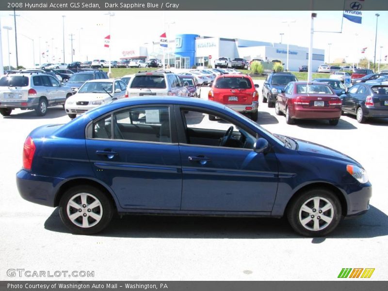 Dark Sapphire Blue / Gray 2008 Hyundai Accent GLS Sedan