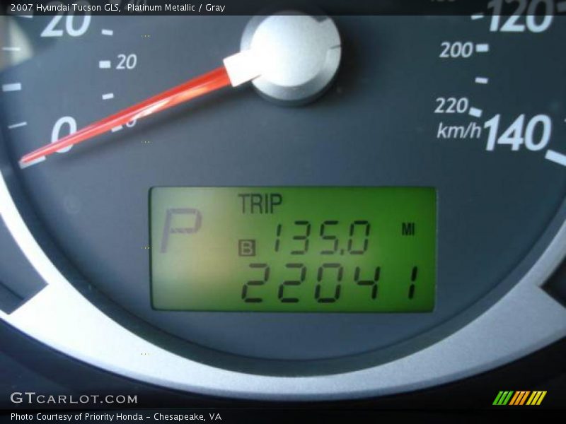 Platinum Metallic / Gray 2007 Hyundai Tucson GLS