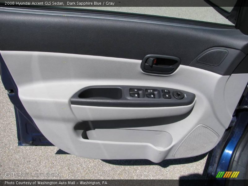 Dark Sapphire Blue / Gray 2008 Hyundai Accent GLS Sedan
