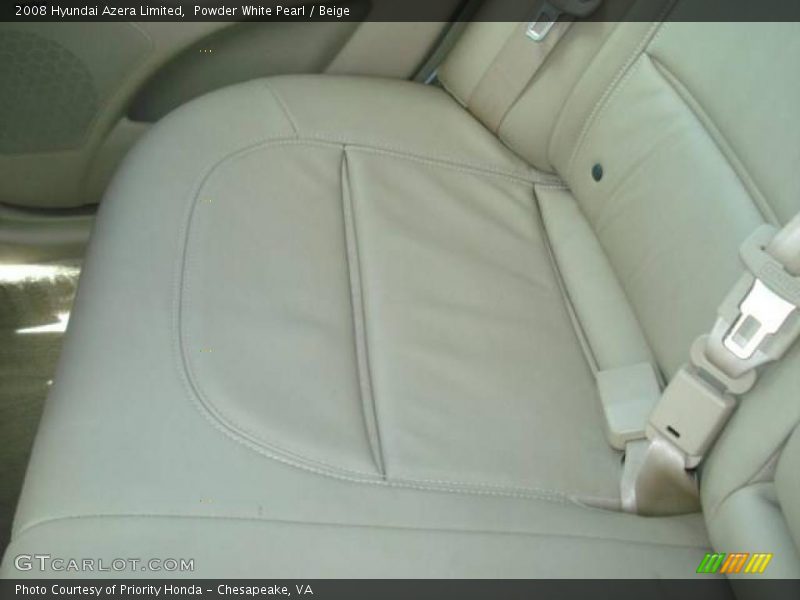 Powder White Pearl / Beige 2008 Hyundai Azera Limited