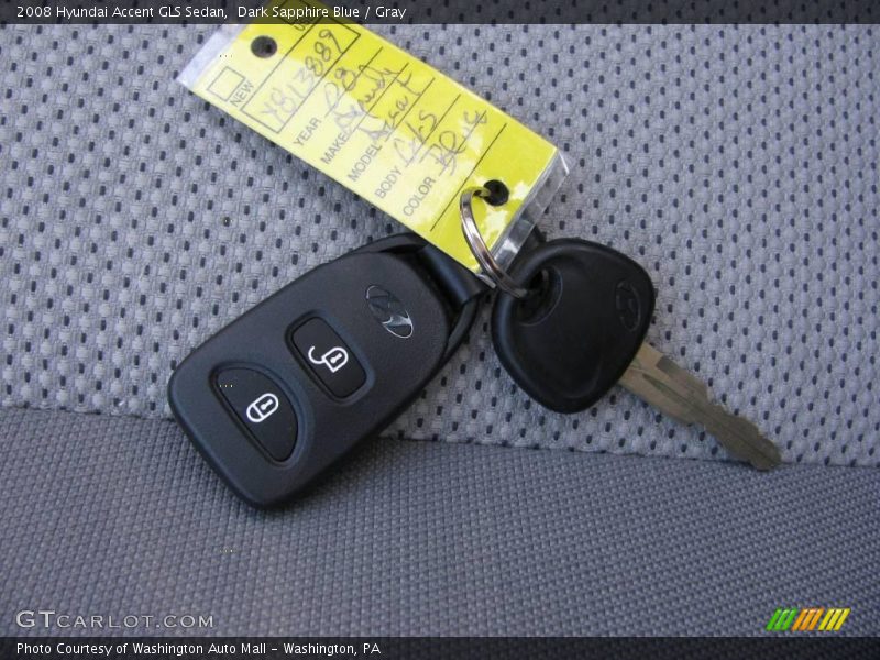 Dark Sapphire Blue / Gray 2008 Hyundai Accent GLS Sedan